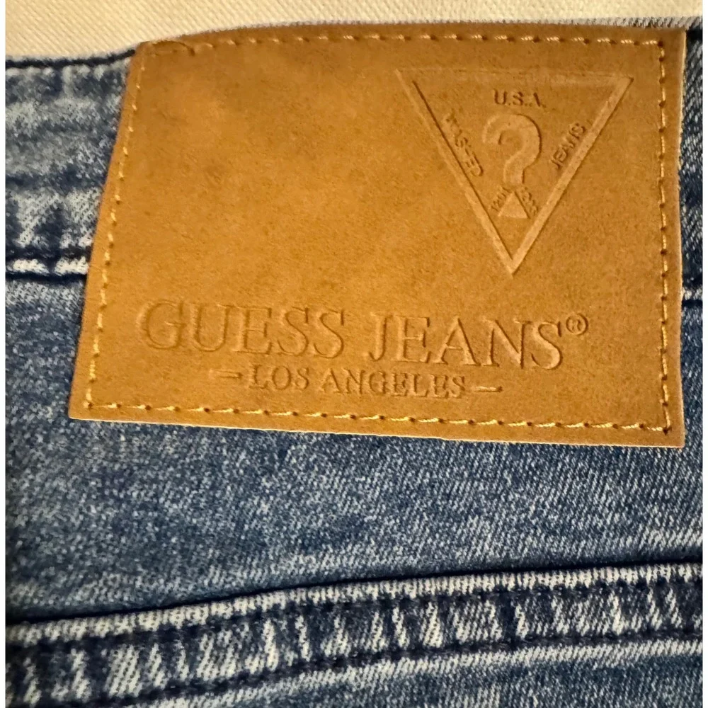 GUESS Mateo Cargo Jeans‎ Men Size 32x30 Medium Wash Acid Wash Stretch Denim